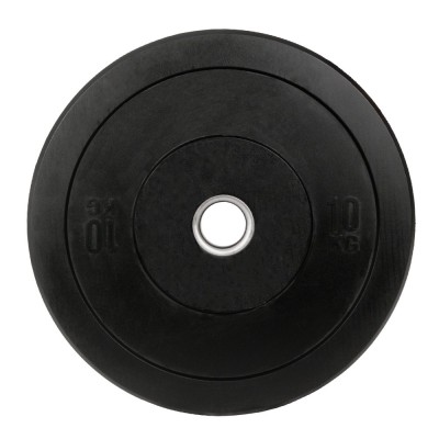 Greutate Cauciuc Bumper Plate SPORTMANN - 10 kg / 51 mm - Negru FitLine Training foto