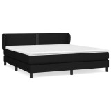 Cumpara ieftin Pat box spring cu saltea, negru, 180x200 cm, material textil