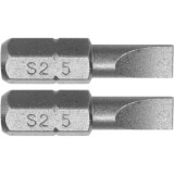 Biti de 25 mm 1/4&amp;quot; cu cap drept tip surubelnita SL5 Yato