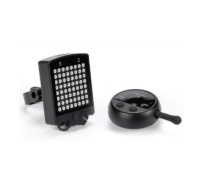 Semnalizare pt. bicicletă cu telecomandă 64 LED-uri USB wireless fără fir foto