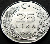 Cumpara ieftin Moneda 25 LIRE - TURCIA, anul 1985 * cod 883 A = A.UNC+, Europa, Aluminiu