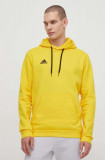 Adidas Performance bluză HI2140 bărbați, culoarea galben, cu imprimeu HI2140