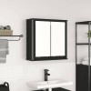 VidaXL Dulap de baie cu oglindă stejar negru 60x21x60 cm