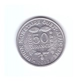 Moneda Africa de Vest 50 francs/franci 2017, stare buna, curata