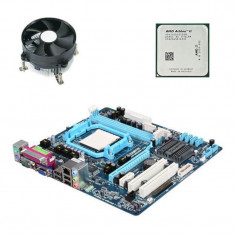 Kit Placa de Baza Refurbished GIGABYTE GA-M68M-S2P, AMD Athlon II X2 255, Cooler foto