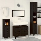 Cumpara ieftin Set de mobilier pentru baie 3 buc. Stejar Negru