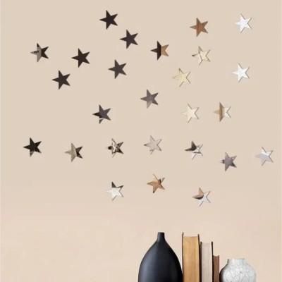 Set 100 Oglinzi Acrilice Autoadezive, Model STELUTE, 4x4 cm, Silver - Ideale pentru decorarea peretilor foto