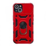 Husa de protectie flippy compatibila cu apple iphone 13 defender model 4 cu suport,rosu