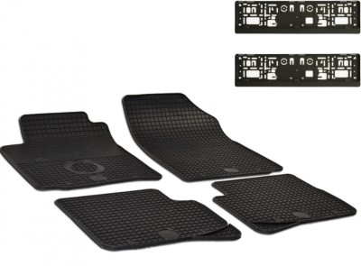 Set Covorase Auto Cauciuc Umbrella Pentru Toyota Yaris (1999-2005) + Suport Numar Inmatriculare Mega Drive Simplu Set 2 Buc foto