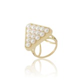 Inel pentru esarfa Triunghi cu perle