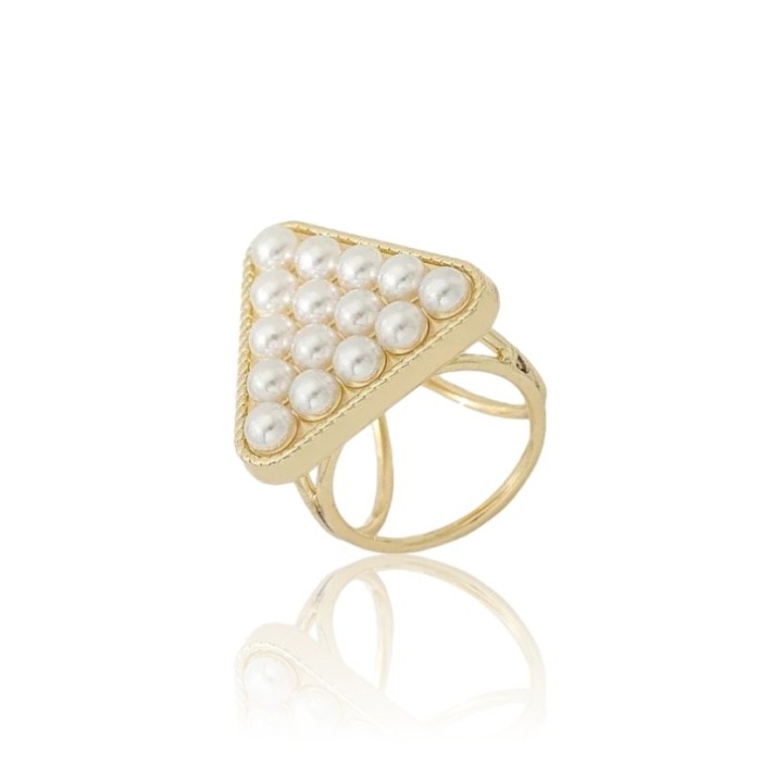 Inel pentru esarfa Triunghi cu perle