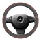 Husa volan de culoare neagra cu insertii de culoare rosi, diametru 35-37cm, material cauciucat, marca Automax AutoDrive ProParts