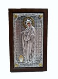 Icoana argint Maica Domnului Gerontissa 13x21 cm