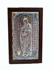 Icoana argint Maica Domnului Gerontissa 13x21 cm