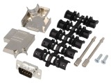 Conector D-Sub 9-Pin Mufă Tată pentru Lipire pe Cablu - Set Complet
