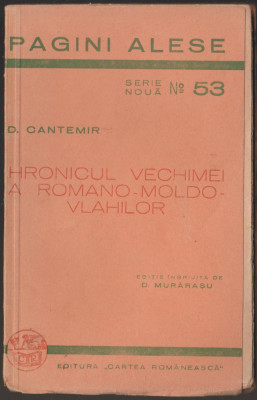 Dimitrie Cantemir - Hronicul vechimei a romano-moldo-vlahilor foto