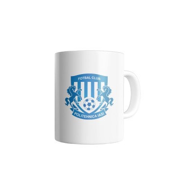 Cana alba personalizata FC POLITEHNICA IASI, INOVATIX&amp;reg;. 330ml foto