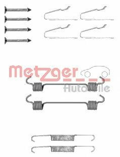 Set accesorii, saboti frana parcare LANCIA THEMA (LX) (2011 - 2016) METZGER 105-0808 foto