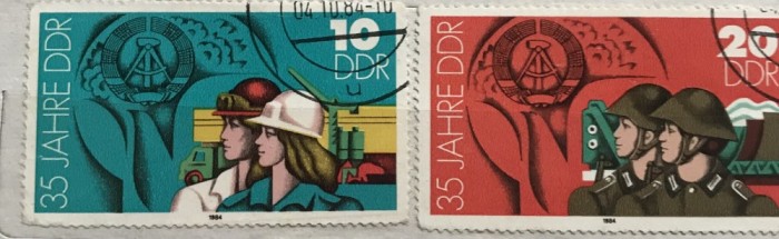 (B ) Timbre serii Straine tema Armata DDR