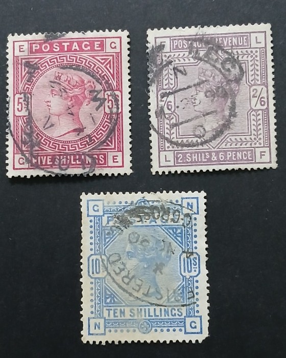 GB-Anglia-1884-2/6,;5 ;,10sh, used- cote+850$