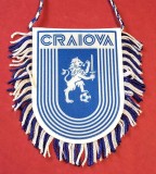 Fanion fotbal - "UNIVERSITATEA" CRAIOVA (dimensiuni 10.5x8 cm)