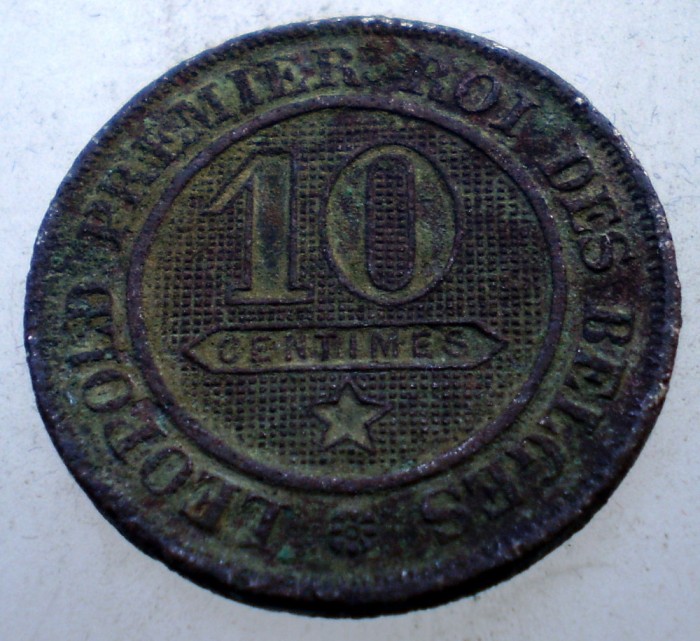 1.225 BELGIA 10 CENTIMES 1862 OXIDATA