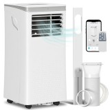 HOMCOM Aer condiționat mobil 10000BTU, aparat portabil 4-&icirc;n-1 răcire deumidificator ventilator mod noapte, alb | Aosom Romania