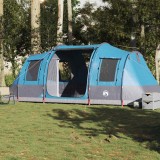VidaXL Cort de camping tunel pentru 4 persoane, albastru, impermeabil