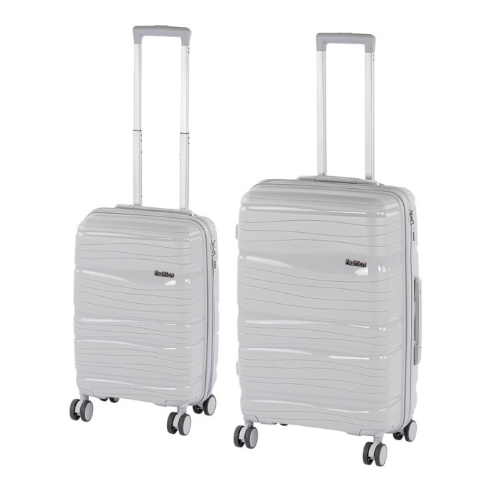 TraveLux Voyager V gurul&oacute;s bőr&ouml;nd szett sz&uuml;rke