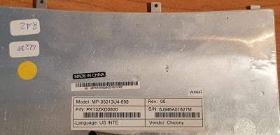 Tastatura Laptop Acer MP-05013U4-698 netestata #62288RAZ foto
