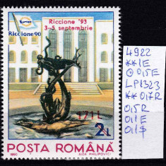 1993 Târg intern de timbre poștale Riccione Supratipar LP1323 MNH Pret 0,5+1 Lei