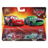 Set 2 masinute din metal, Disney Cars, Lightning McQueen si Chick Hicks, JDH47