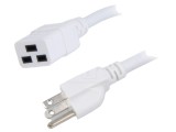 Cablu de alimentare alb 1,5m IEC C19 la NEMA 5-15 3x14AWG