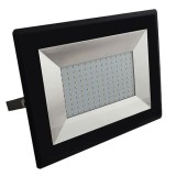 Proiector 100W LED alb 6500K slim negru IP65