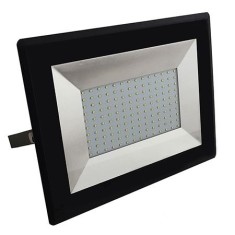 Proiector 100W LED alb 6500K slim negru IP65