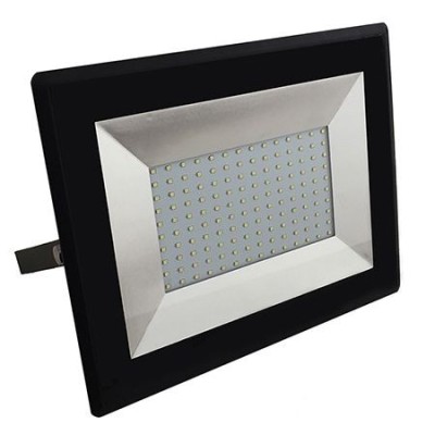 Proiector 100W LED alb 6500K slim negru IP65 foto