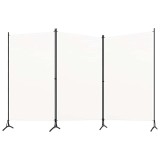 vidaXL Paravan de cameră cu 3 panouri, alb, 260 x 180 cm, textil 320731