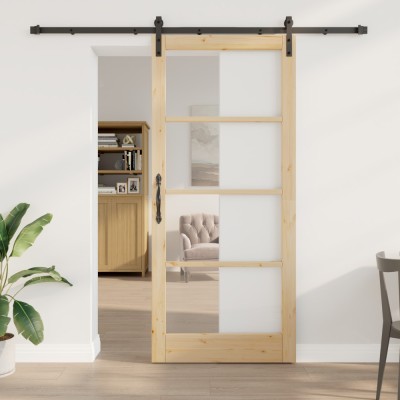 Ușa glisantă vidaXL cu set hardware &amp;#039;ORKDAL&amp;#039;93x211 cm foto