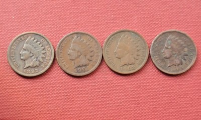 1 cent SUA 1887 - 1901 - 1802 - 1905 foto