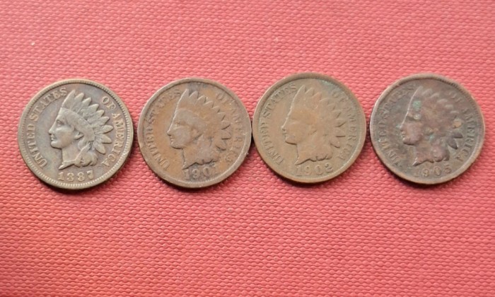 1 cent SUA 1887 - 1901 - 1802 - 1905