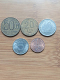 Romania Lot 5 monede anul 1992