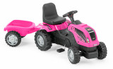 Tractor cu pedale si remorca Micromax MMX Pink