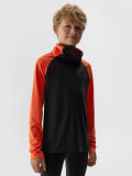 Lenjerie termoactivă scămoșată (bluză) pentru băieți - neagră, 4F Sportswear
