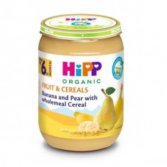 Piure de banane si pere cu cereale integrale, 190g, Hipp