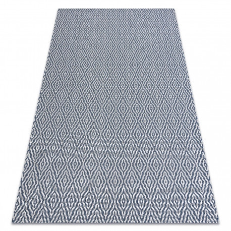 Covor CASA ECO SISAL Boho Caro 22084 albastru inchis / cremă, covor reciclat, 133x190 cm