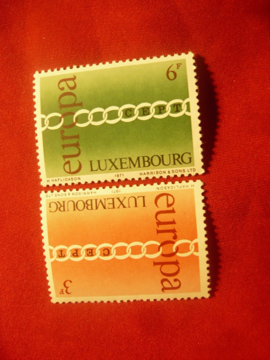 Serie Europa CEPT 1971 Luxemburg , 2 valori