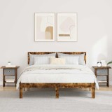 vidaXL Noptieră 2 pcs Stejar fumuriu 41 x 40 x 45 cm Lemn compozit 8000445