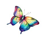 Cumpara ieftin Sticker decorativ Fluture, Multicolor, 64 cm, 5978ST, Oem