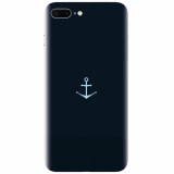 Husa silicon pentru Apple Iphone 7 Plus, Blue Navy Anchor Illustration Flat