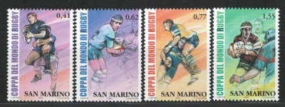 San Marino 2003 Mi 2109/12 MNH - Cupa Mondiala de Rugby, Australia foto